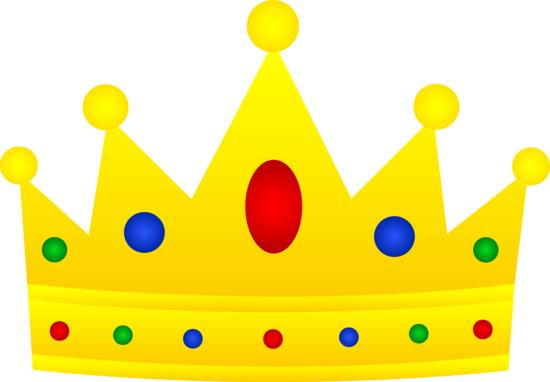 Golden Royal Crown With Jewels - Free Clip Art